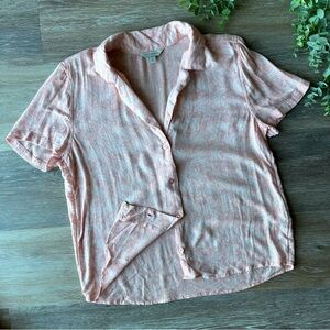 Lucky Brand Pink Paisley Button-down top